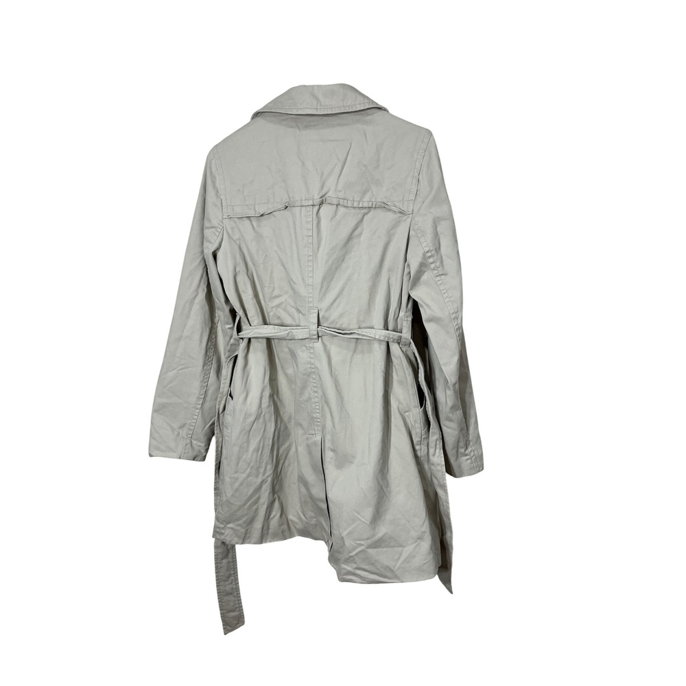 Old Navy Womens Coat Belted Double Breasted Beige Jacket Medium - Picture 8 of 9